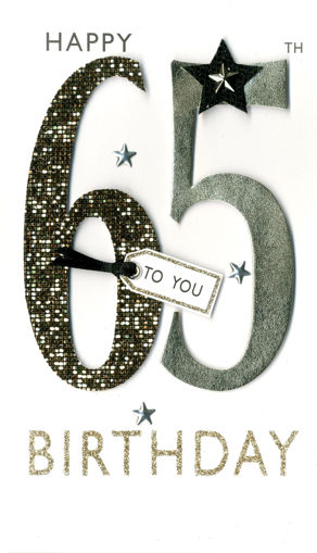 Picture of HAPPY 65TH BIRTHDAY CARD